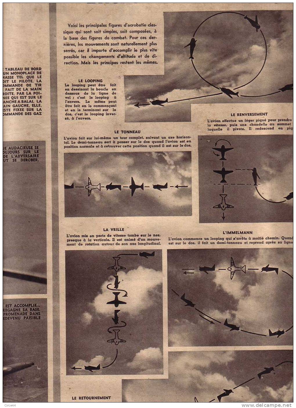 AVIATION.IMAGE DE REVUE.ACROBATIE AERIENNE.RECONNAISSANCE ET OBSERVATION. - Fliegerei