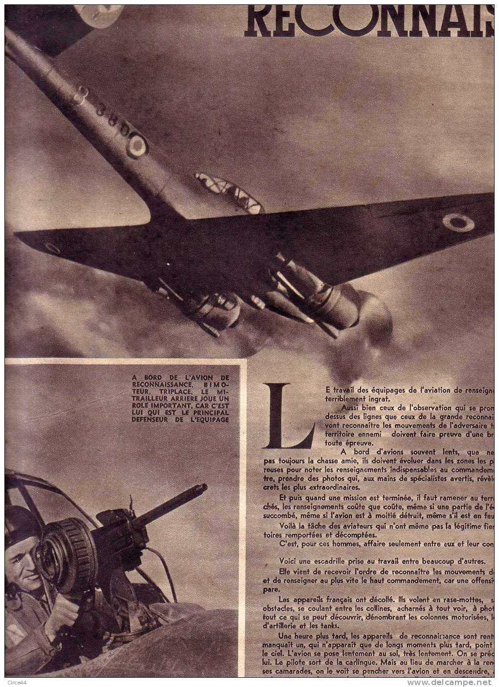 AVIATION.IMAGE DE REVUE.ACROBATIE AERIENNE.RECONNAISSANCE ET OBSERVATION. - Luchtvaart