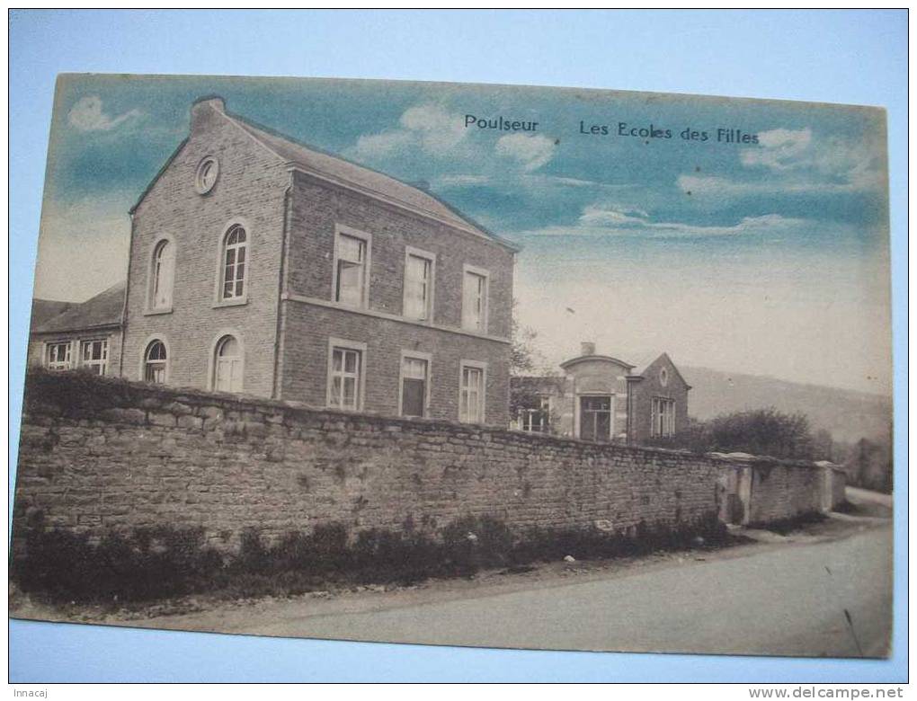 Réf: 35-20-4.                 POULSEUR             Les écoles Des Filles     ( Colorée ). - Comblain-au-Pont