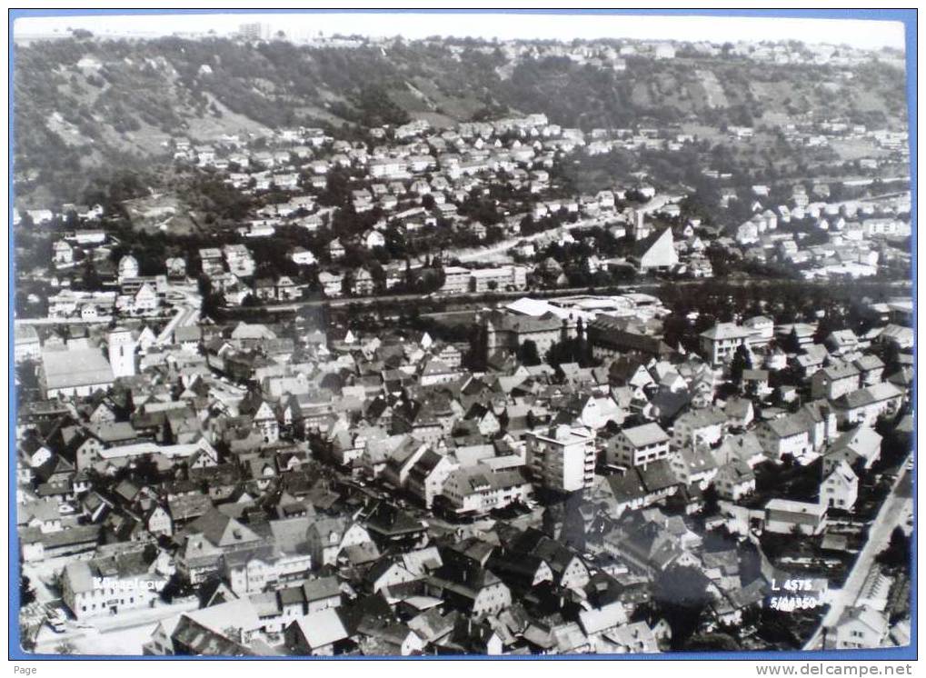 Künzelsau,Luftbild,Blick Auf Einen Teil Von Künzelsau,1974, - Künzelsau