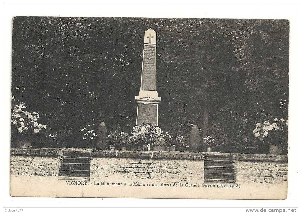 Vignory (52) : Monument Aux Morts Env 1932. - Vignory