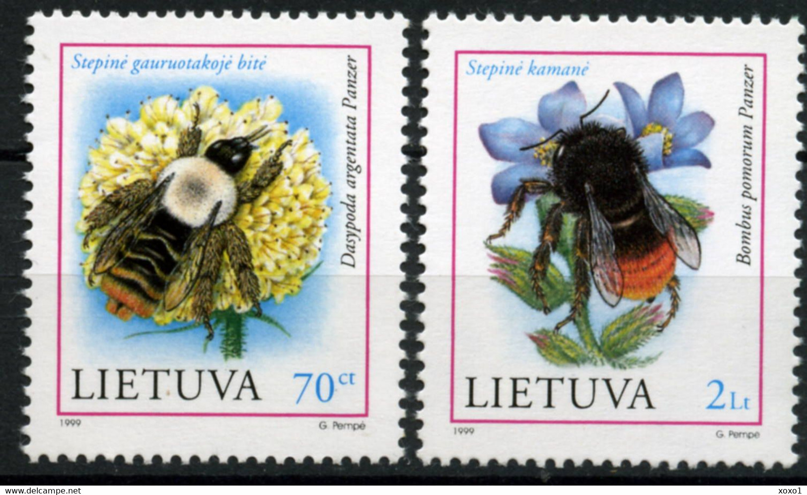 Lithuania 1999 MiNr. 698 - 699 Litauen Insekten Honeybees 2v  MNH** 2,00 € - Abejas