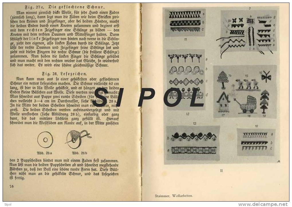 Allerlei Wollarbeitenfür Kinder Von E.Staimmer  O.Maier Ravensburg  - Années 1945 Env -36 Pages - Other & Unclassified