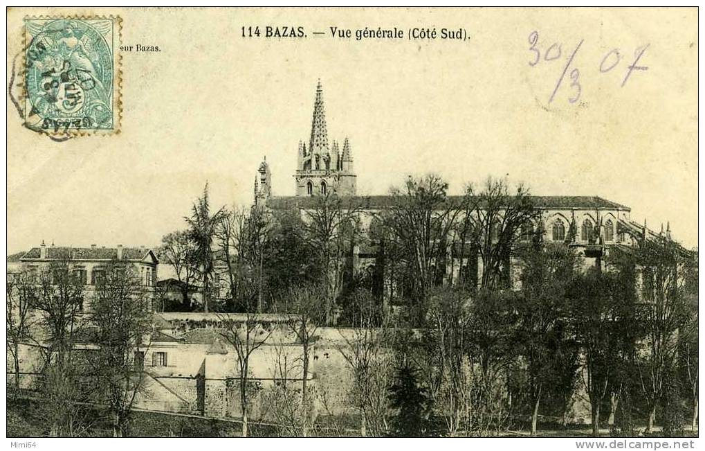 33 . BAZAS . VUE GENERALE ( COTE SUD ) - Bazas