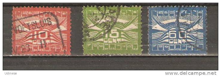 NETHERLANDS 1921 - AIR POST  - CPL. SET - USED OBLITERE GESTEMPELT - Poste Aérienne