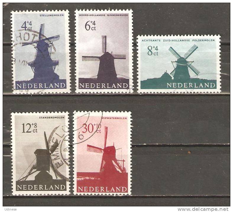 NETHERLANDS 1963 - WINDMILLS - CPL. SET - USED OBLITERE GESTEMPELT - Windmills
