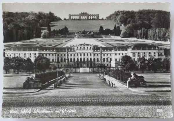 AUSTRIA / OSTERREICH - Wien / Viena - Schloss Shoenbrunn Mit Gloriette - 1960s B&w Postcard - Schönbrunn Palace