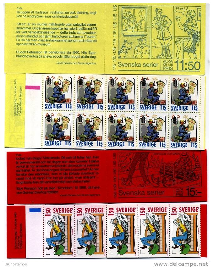 SWEDEN/SVERIGE - 1980  CHRISTMAS  TWO  BOOKLETS   MINT NH - 1951-80