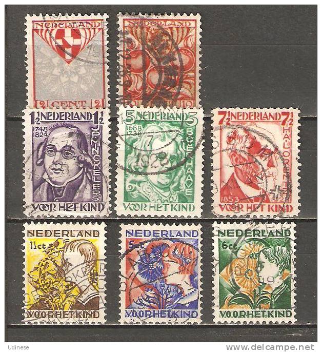 NETHERLANDS 1926-1932 - LOT OF 8 DIFFERENT - USED OBLITERE GESTEMPELT - Usati