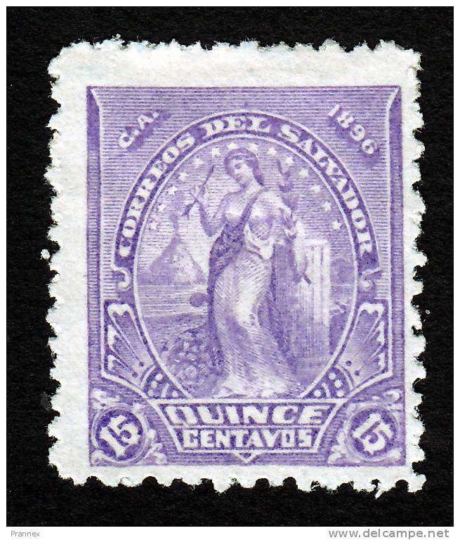 El Salvador, Scott #140a, Mint Hinged, "Peace", Issued 1896 - El Salvador