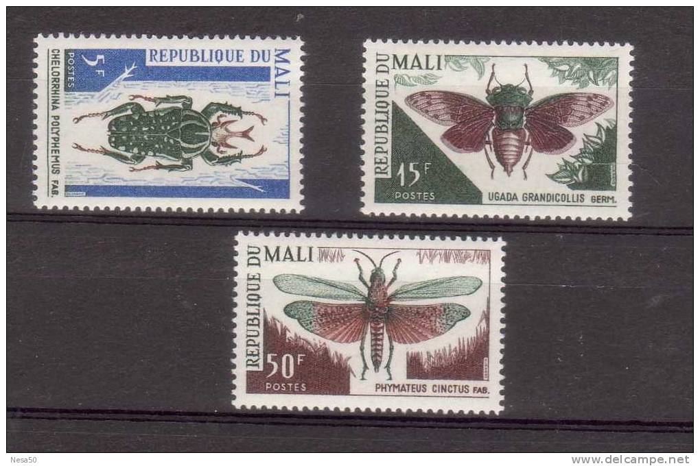 Mali Mint  1967 Mi 151-153  Insecten - Mali (1959-...)