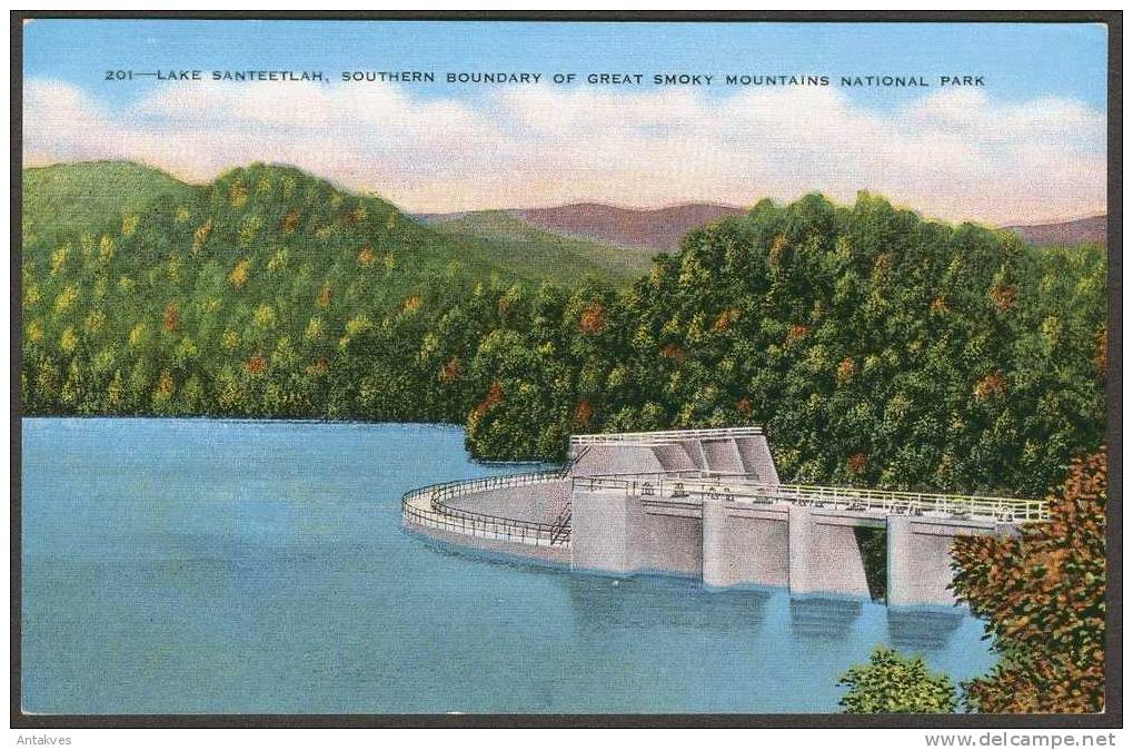 USA Postcard Lake Santeetlah Great Smoky Mountain National Park NC North Carolina - Asheville