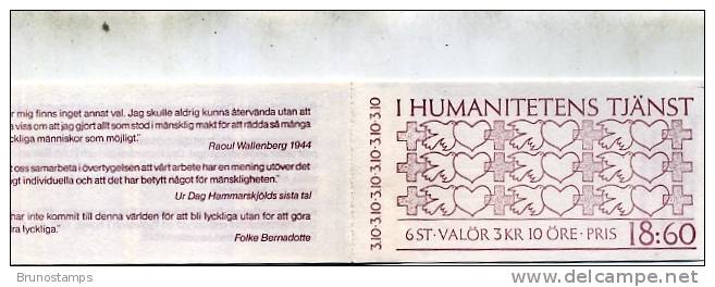 SWEDEN/SVERIGE - 1987  IN SERVICE OF HUMANITY  BOOKLET  MINT NH - 1981-..