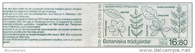 SWEDEN/SVERIGE - 1987 BOTANIC GARDENS  BOOKLET  MINT NH - 1981-..