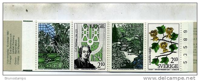 SWEDEN/SVERIGE - 1987 BOTANIC GARDENS  BOOKLET  MINT NH - 1981-..