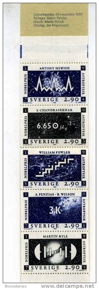 SWEDEN/SVERIGE - 1987 NOBEL PRIZE  BOOKLET  MINT NH - 1981-..