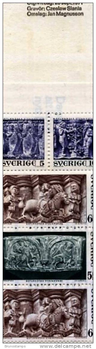 SWEDEN/SVERIGE - 1971  SCULPTURES  BOOKLET  MINT NH - 1951-80