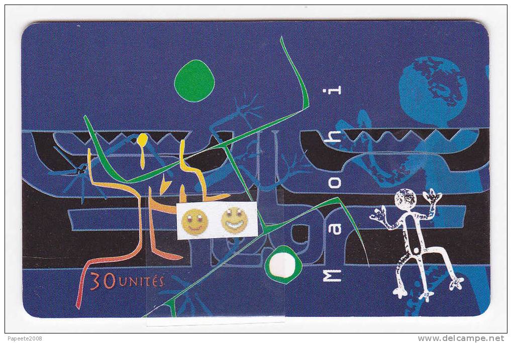 PF63 - Art Maohi 97 / Bleue - GEM 10 / 1A - 30 U - 1997 / 06 - LUXE - Polynésie Française