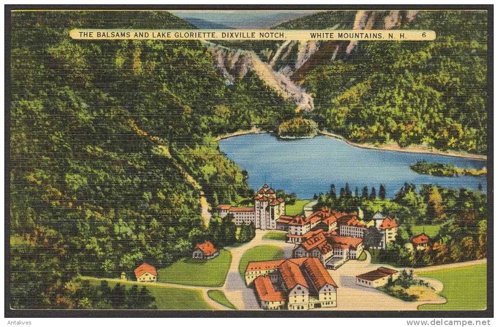 USA Postcard The Balsams & Lake Gloriette, Dixville Notch NH New Hampshire - White Mountains