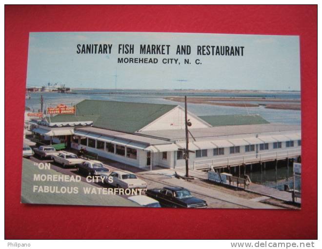 Morehead City  NC     Sanitary Fish Market & Restaurant  --Early Chrome - Autres & Non Classés