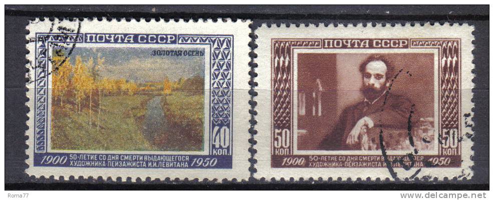 SS3404 - RUSSIA 1950 ,  Serie  Unificato N. 1501/502  Usata. Levitan - Used Stamps