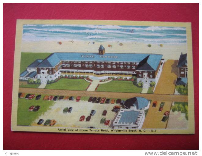 Wrightsville Beach NC  Aerial View Ocean View Hotel    Linen - Raleigh