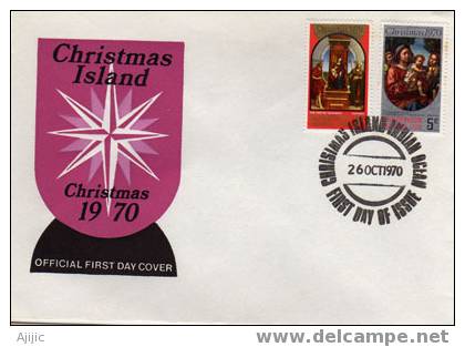 CHRISTMAS ISLAND. Noel 1970. FDC (Raphael & Morando). PRIX REDUIT! - Christmas Island