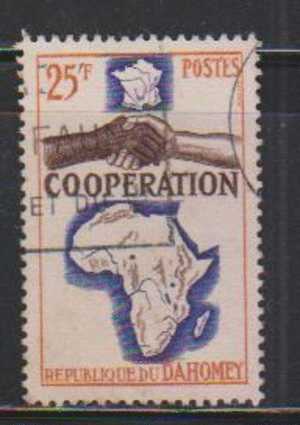 Dahomey  Used, Map, Hands, Inter., Cooperation Year - Used Stamps