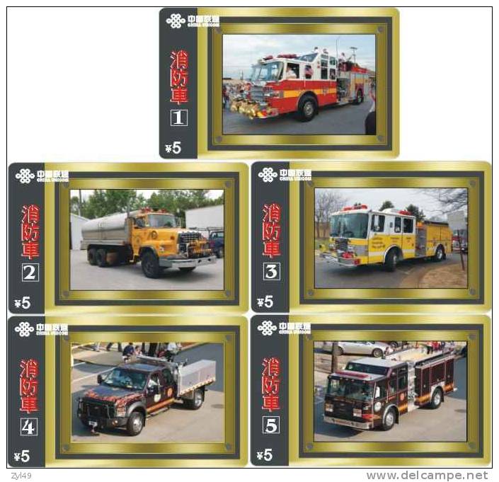 A04345 China Phone Cards Fire Engine 60pcs - Firemen