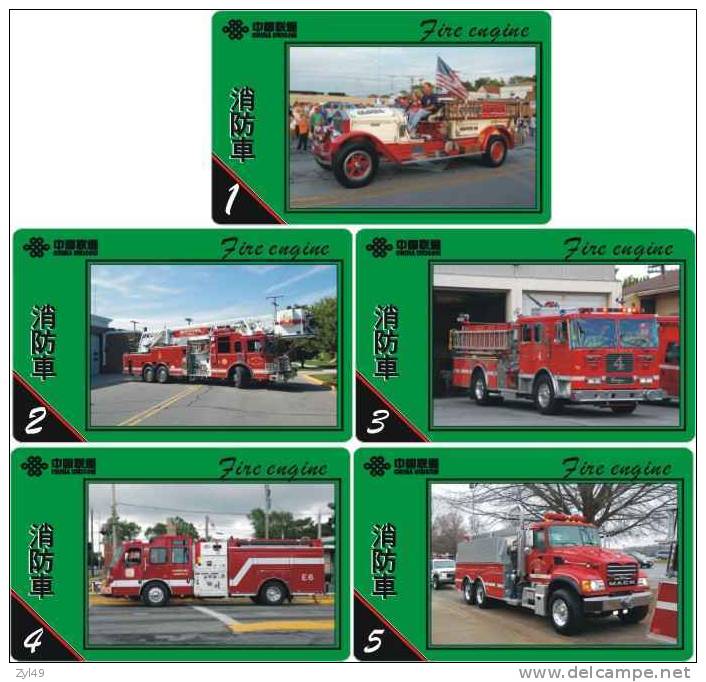A04345 China Phone Cards Fire Engine 60pcs - Firemen