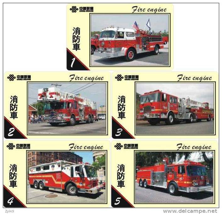 A04345 China Phone Cards Fire Engine 60pcs - Firemen