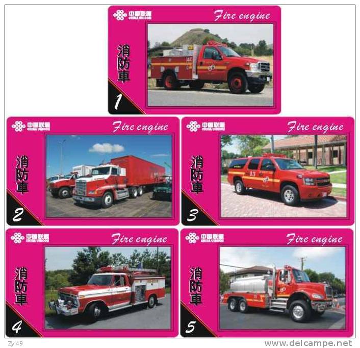 A04345 China Phone Cards Fire Engine 60pcs - Brandweer
