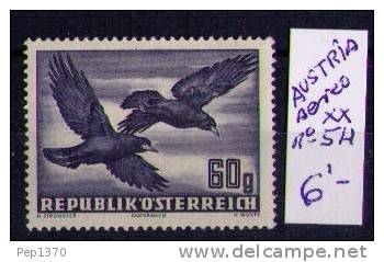 AUSTRIA 1950-1953 - PAJAROS - YVERT  Nº 54 Aereo - Altri & Non Classificati