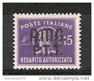 1949 TRIESTE A RECAPITO AUTORIZZATO MH * - RR7514 - Express Mail