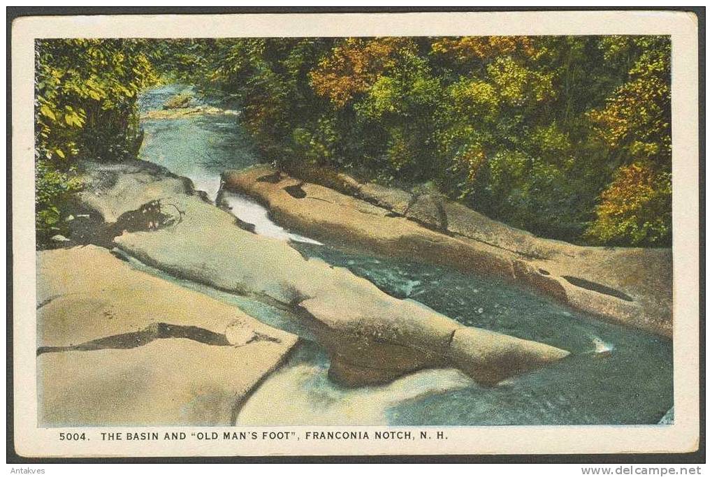 USA Postcard The Basin & "Old Man´s Foot", Franconia Notch, New Hampshire - Autres & Non Classés