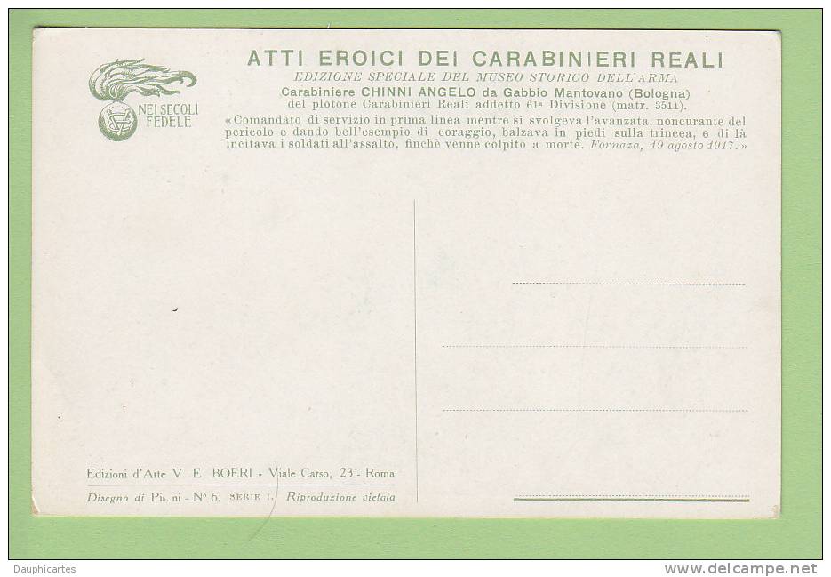 V. PISANI : Atti Eroici Dei Carabinieri. An. Chinni. Fascismo, Militare, Republica Sociale. Ed. Boeri - Guerra 1939-45