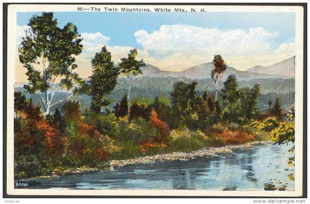 USA Postcard The Twin Mountains, White Montains, New Hampshire - White Mountains