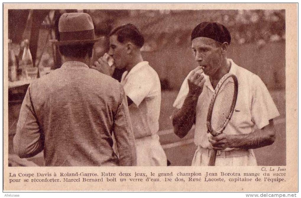 CPA SPORT/TENNIS/ROLAND GARROS Coupe Davis Jean Borotra Marcel Bernard TBE - Tennis