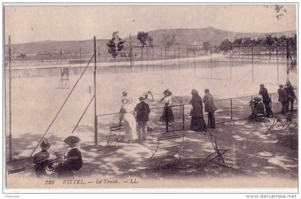 CPA SPORT/TENNIS/  Belle Carte Postale FRANCE VITTEL Tennis Animée - Tennis