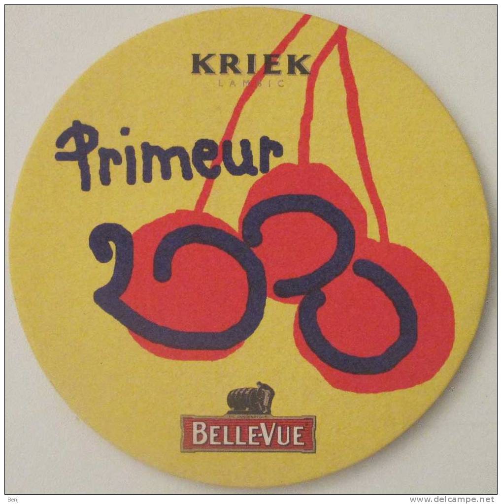 Sous-bock KRIEK BELLE-VUE LAMBIC PRIMEUR 2000 (G) - Beer Mats