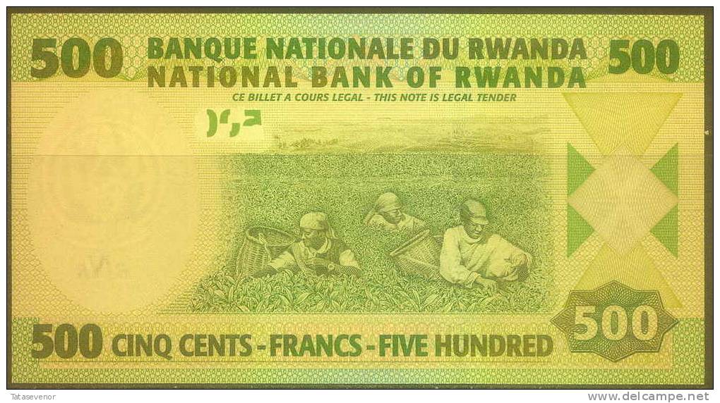 Rwanda 500 Francs Note, P30, UNC - Ruanda