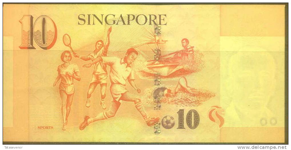 Singapore 10 Dollars Note, P40, UNC - Singapore