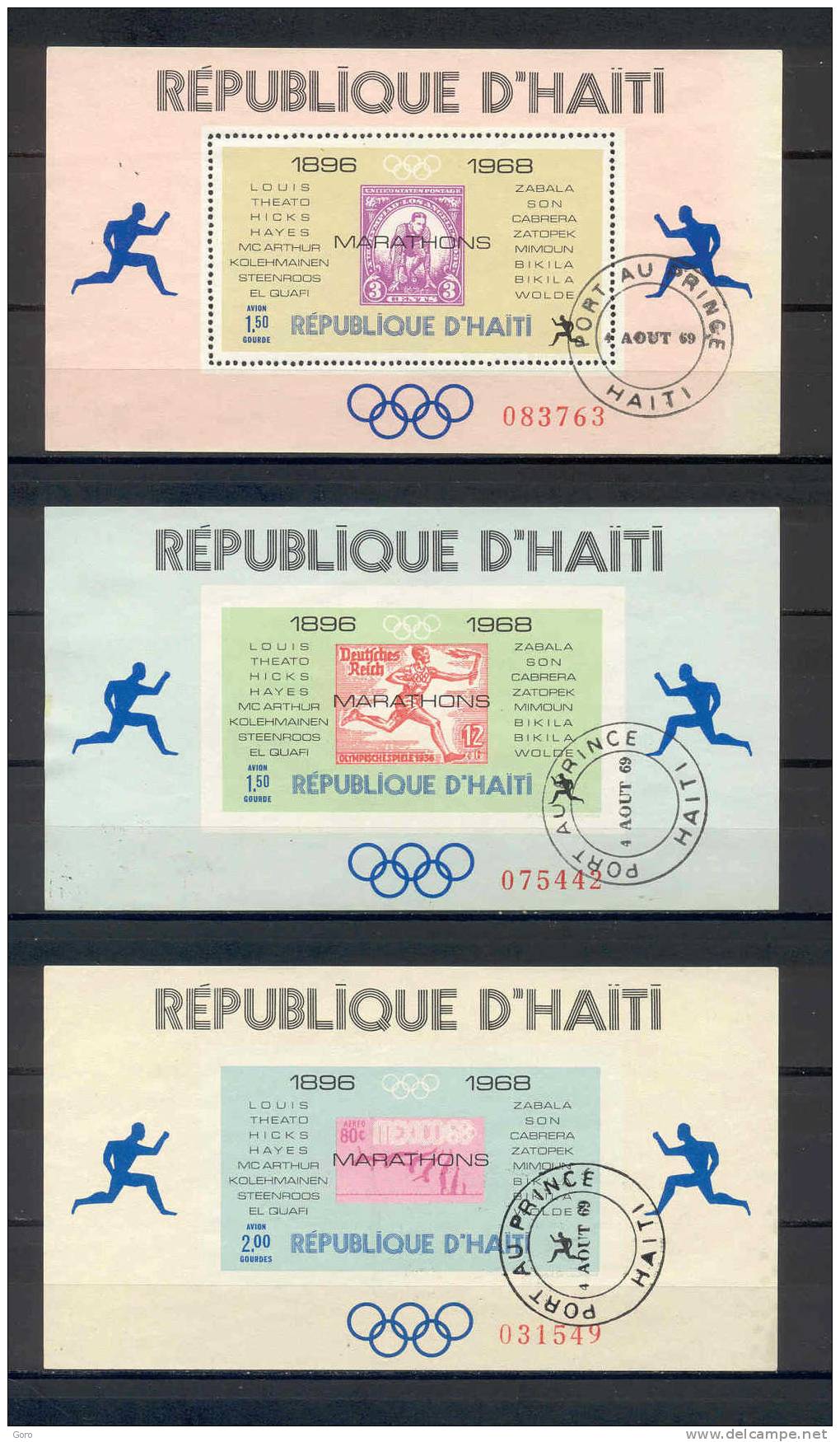 Haiti   1968  .-   Y&T Nº   26 - 26 A - 27 A    Blocks - Haïti