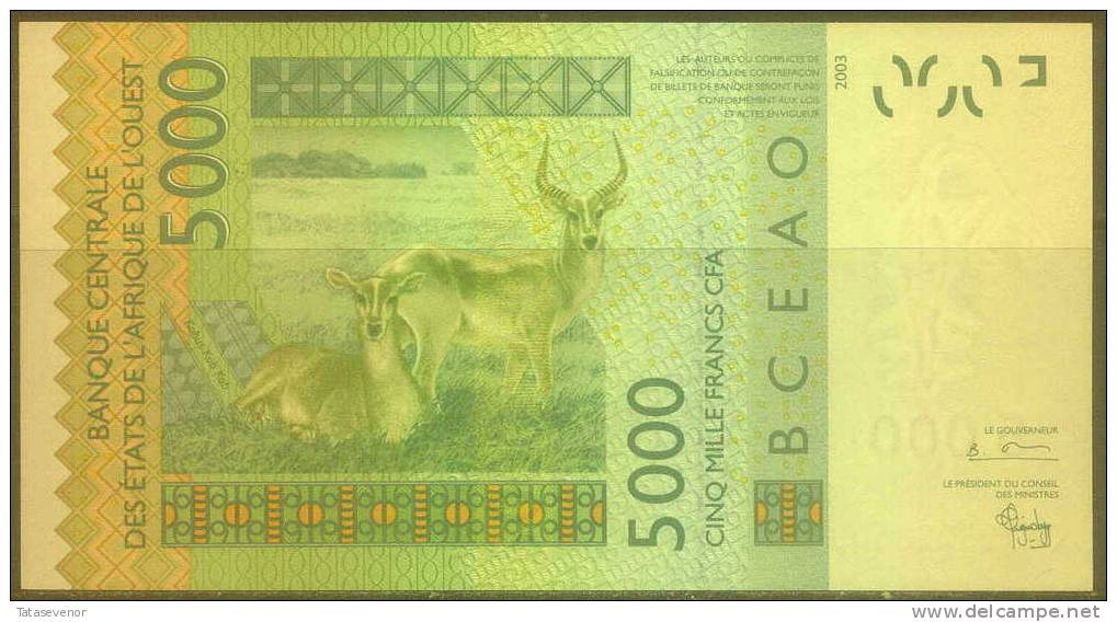 West African States-TOGO 5000 Fr Note, P817Ta, UNC - Togo