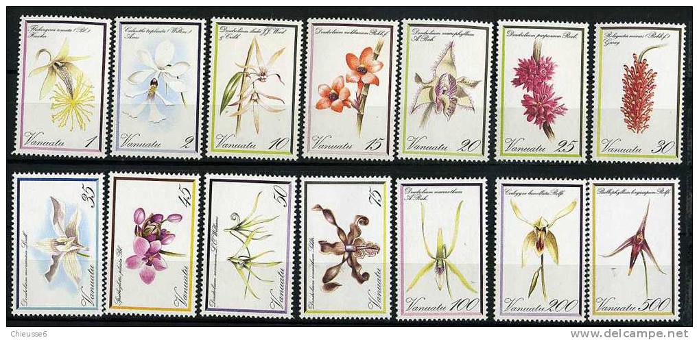 Vanuatu ** N° 643 à 656 - Orchidées - Vanuatu (1980-...)
