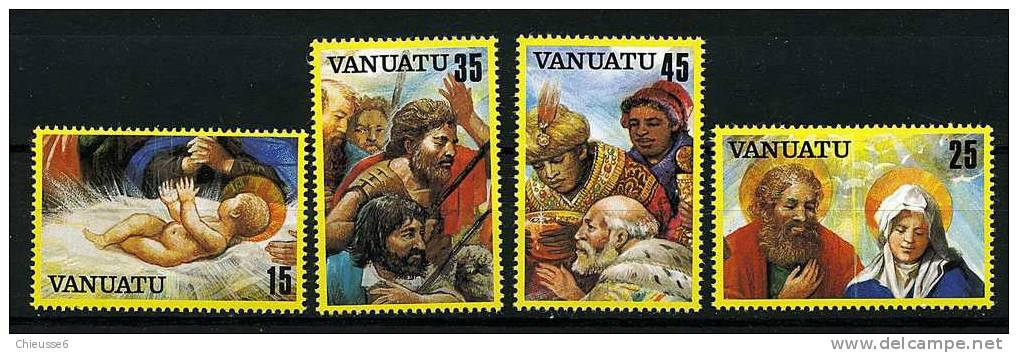 Vanuatu ** N° 662 à 665 - Noël. Scènes De La Nativité - Vanuatu (1980-...)