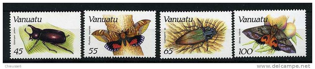 Vanuatu ** N° 784 à 787 - Insectes - Vanuatu (1980-...)