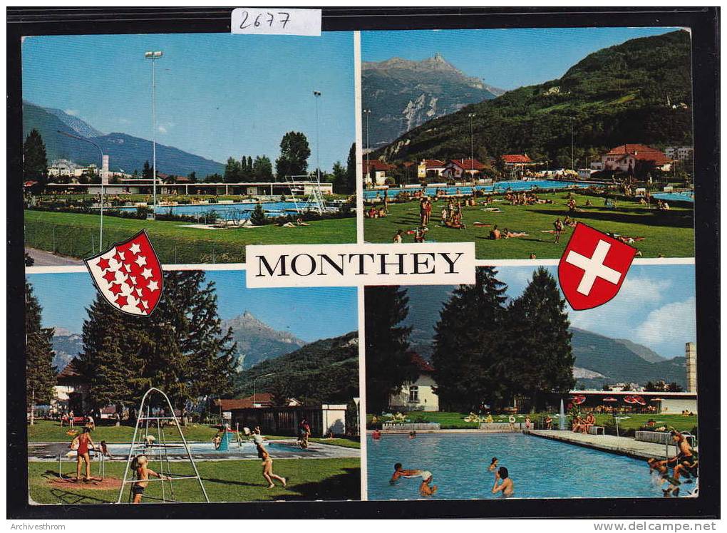 Monthey – 4 Vues De La Piscine Olympique (2677) - Monthey