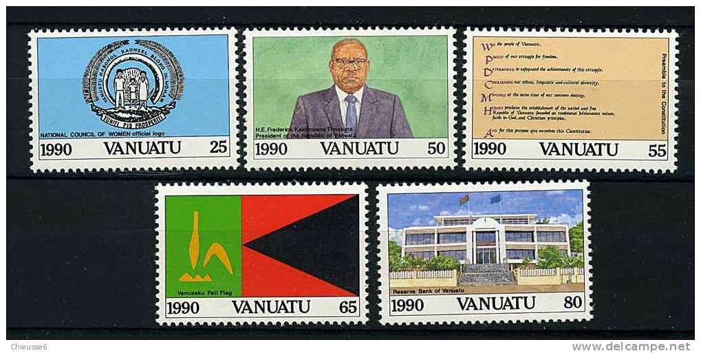 Vanuatu ** N° 846 à 850 - 10e Ann. De L'Indépendance - Vanuatu (1980-...)