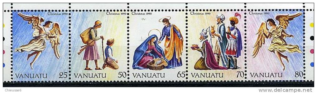 Vanuatu ** N° 851 à 855 Se Tenant - Noël - Vanuatu (1980-...)